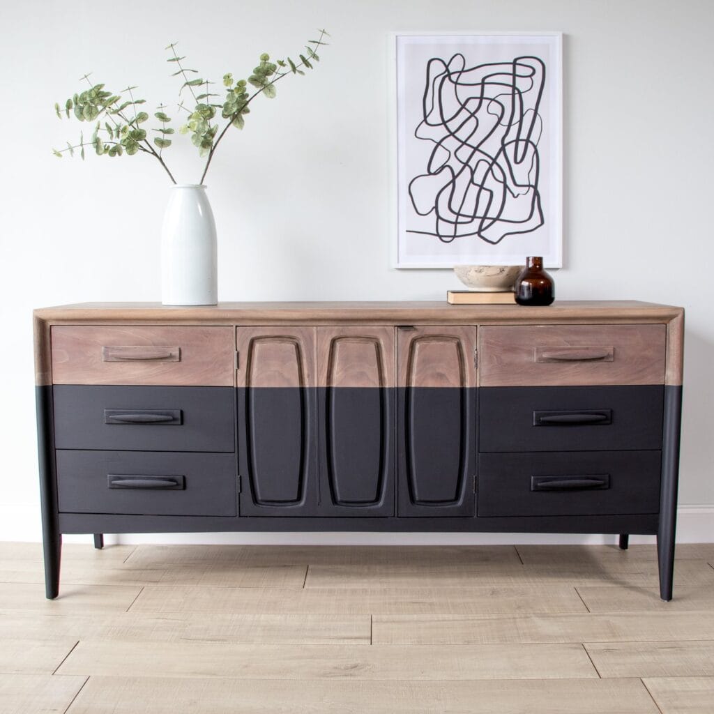 View of Mid Century Modern Painted Furniture