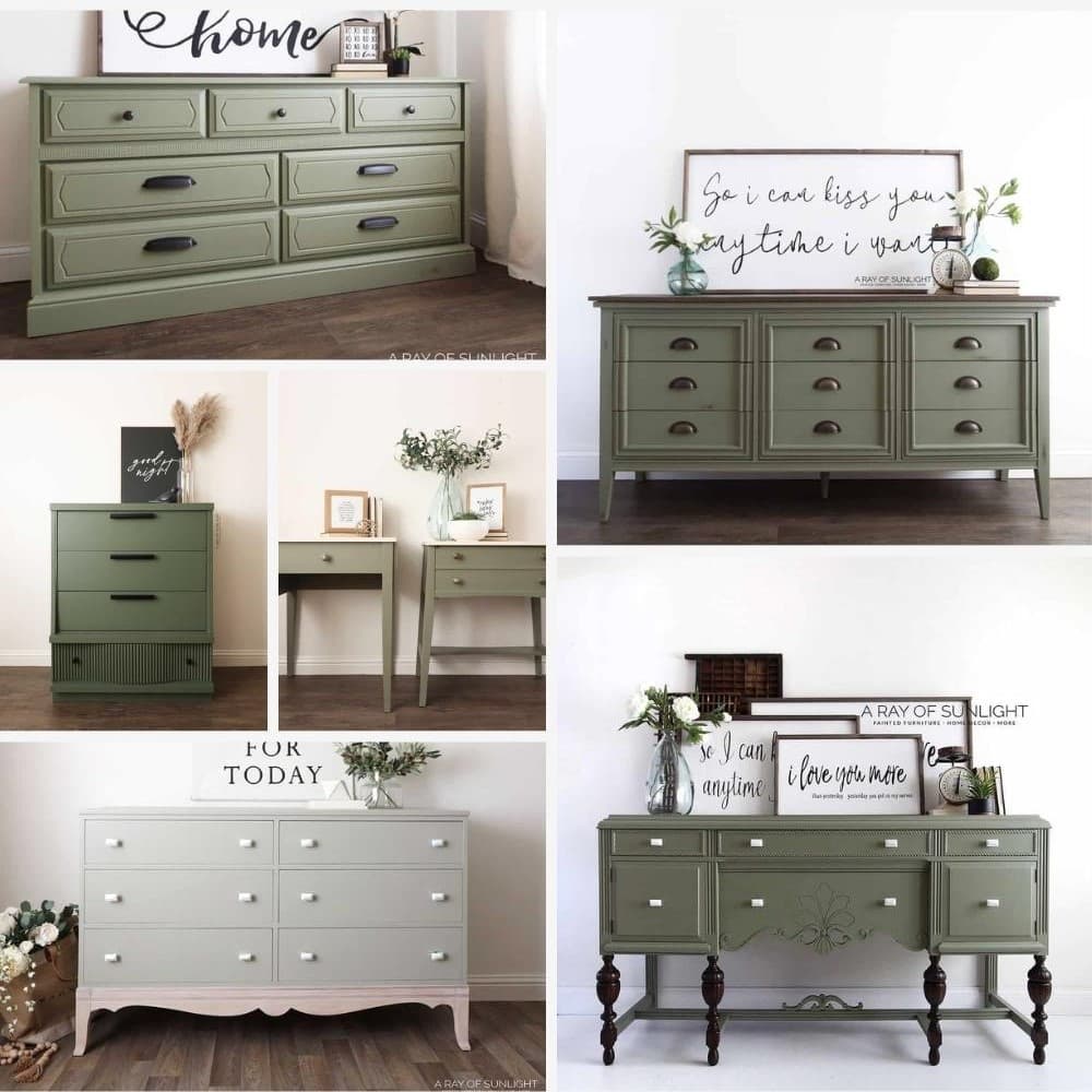 Olive Green Painted Furniture