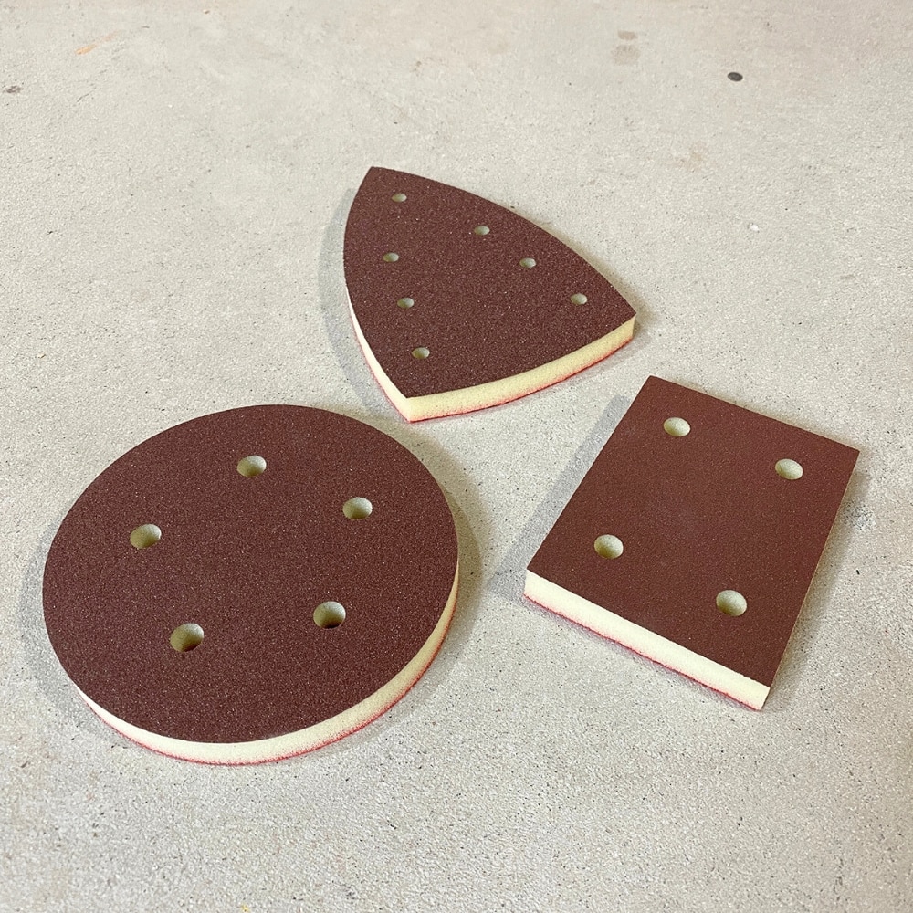 foam sanding pads for circle, rectangle and triangle sanders