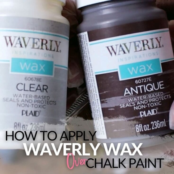 photo of waverly wax in containers with text overlay