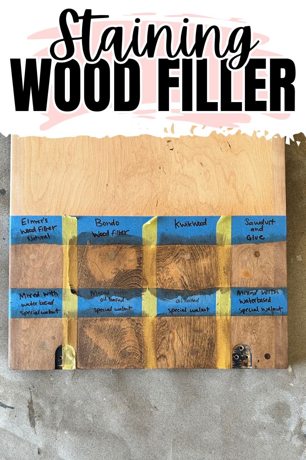 Elegant Wood Filler Staining Pictures