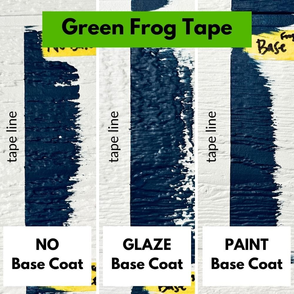 results of using green frog tape when painting