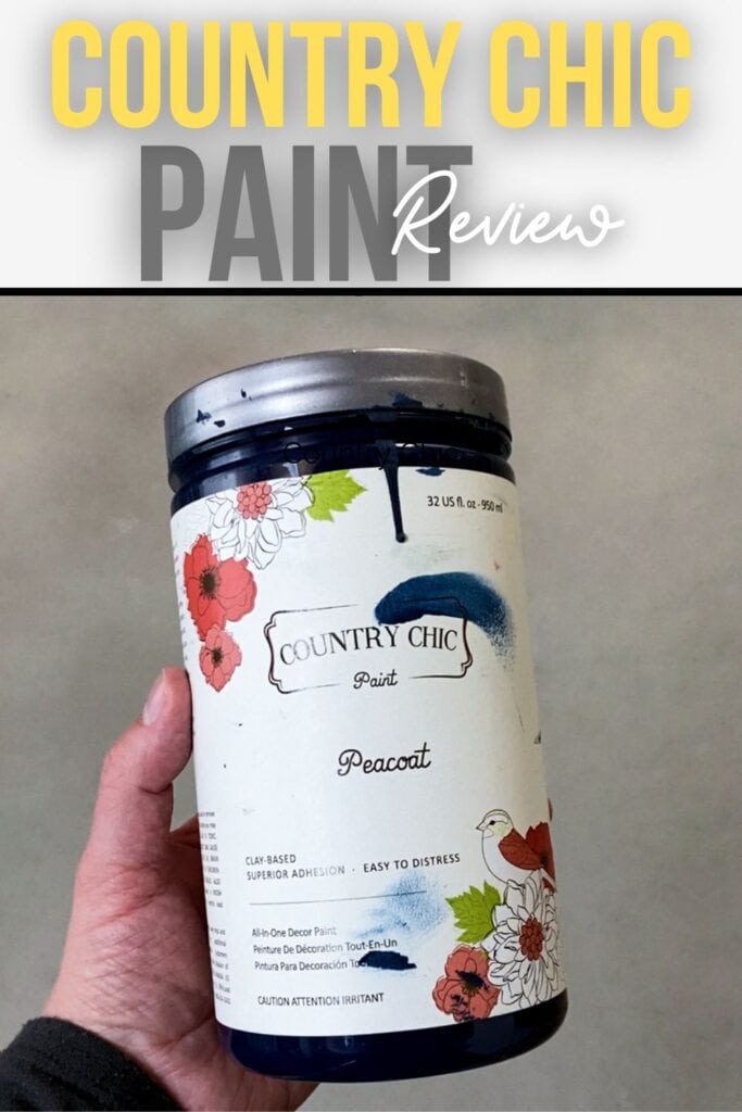 photo of a hand holding a bottle of country chic paint.