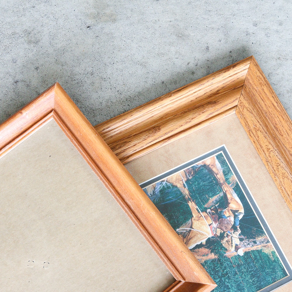 picture frames before applying whitewash