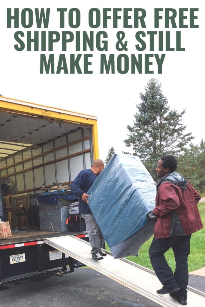 loading a piece of furniture into a box truck