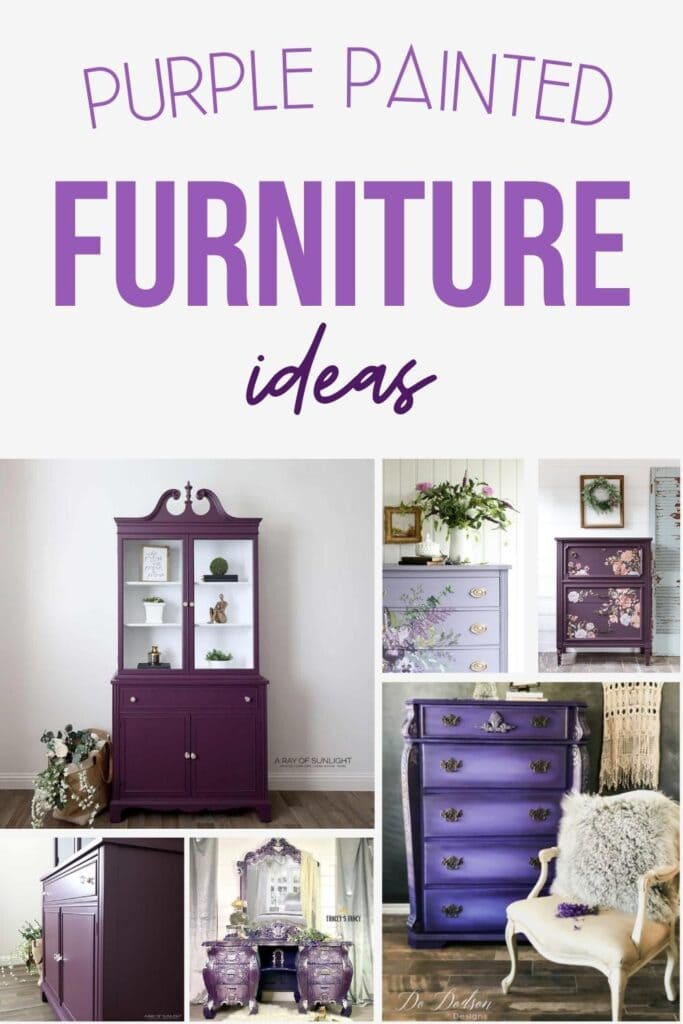 Collage of Purple Painted Furniture Ideas