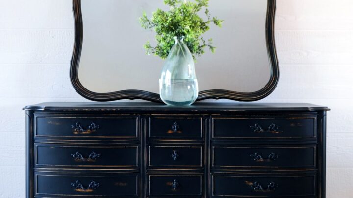 black french provincial dresser MARKET DRESSER: ANTIQUE ShopDesignTap DIY Black French Provincial Dresser