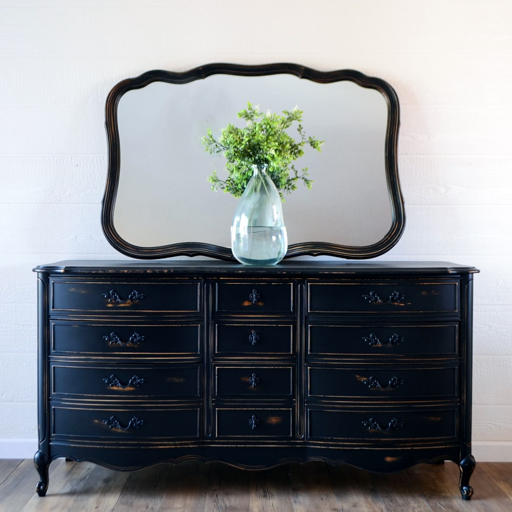 full view image of dresser after the makeover