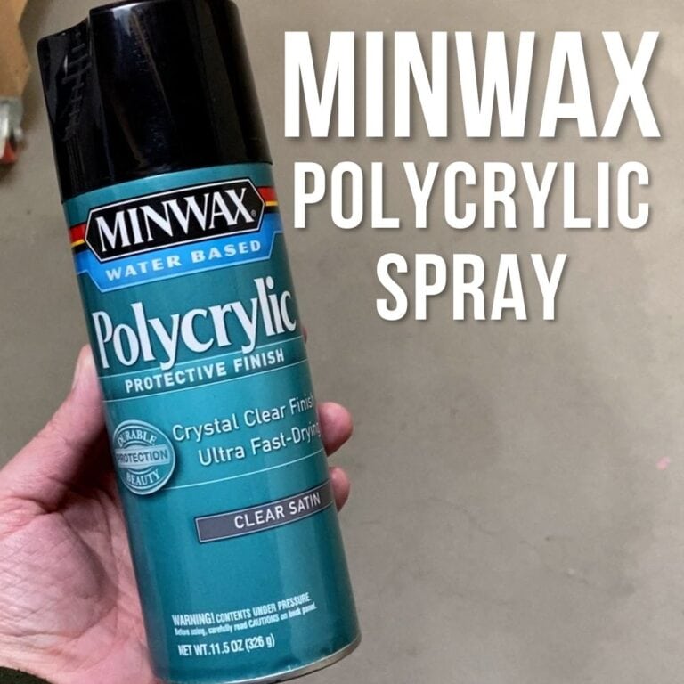 photo of minwax polycrylic in spraycan with text overlay