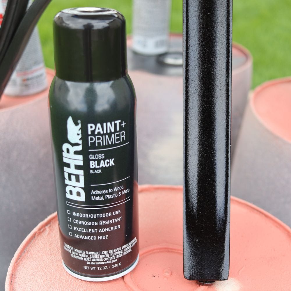 Behr spray paint sample finish on metal