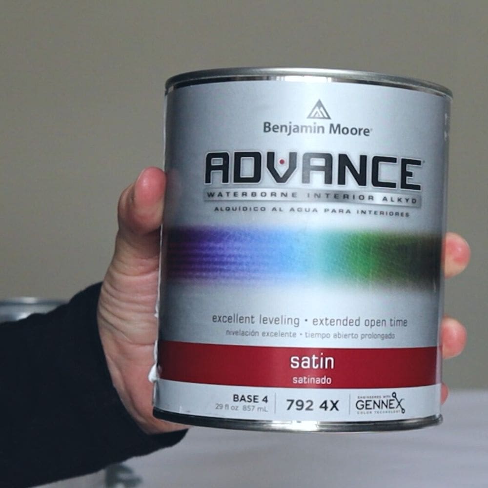 photo of Benjamin Moore Advance paint in a can