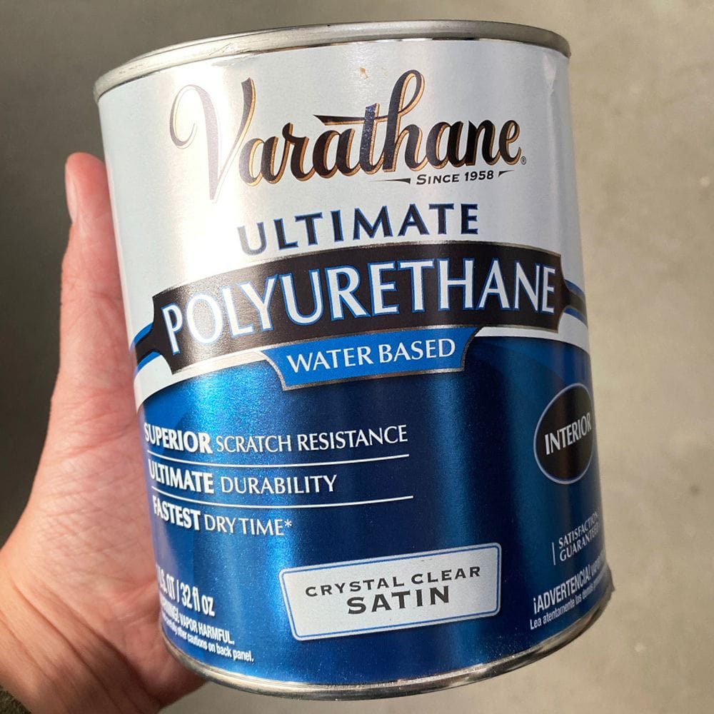 photo of water-based polyurethane topcoat to use for sealing paint