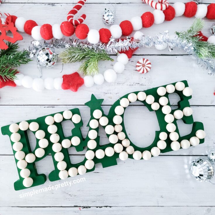 Image for Christmas Dollar Tree DIY Wood Peace Sign