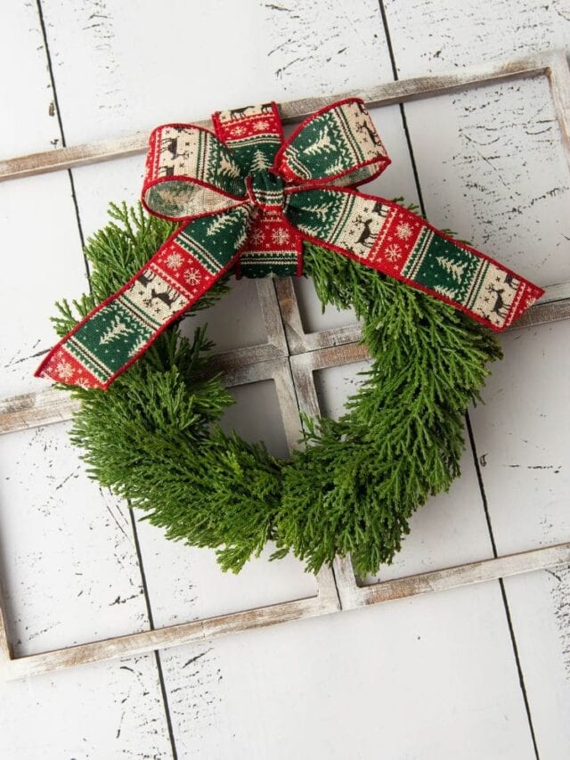 DIY Farmhouse Christmas Wreath Story