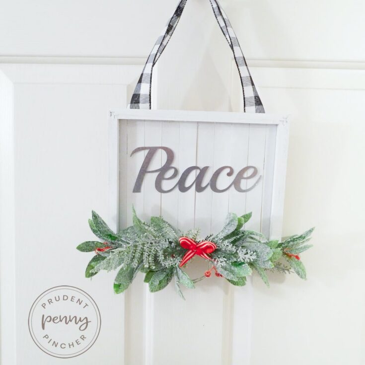 Image for DIY Dollar Tree Farmhouse Christmas Door Hanger