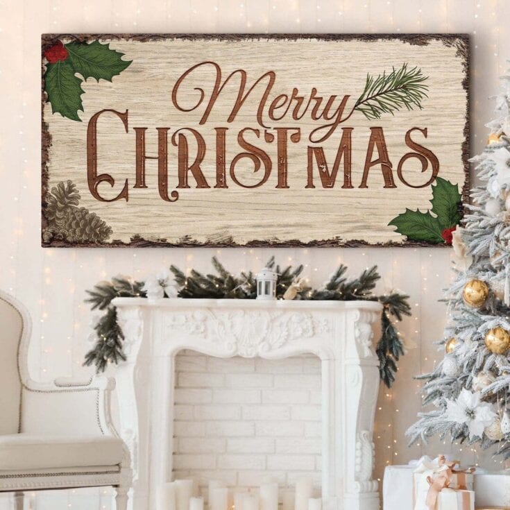 Image for Farmhouse Holiday Wall Art Sign