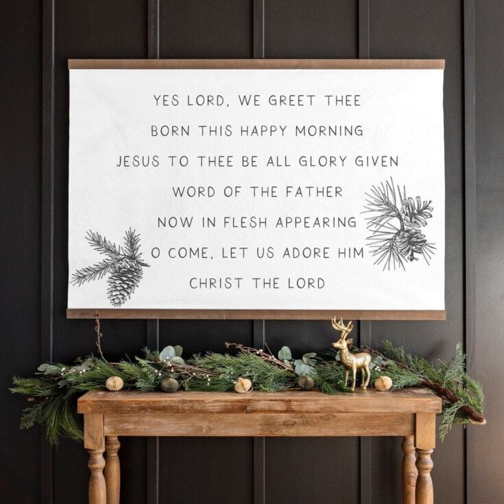 Image for Large Christmas Hanging Canvas Sign