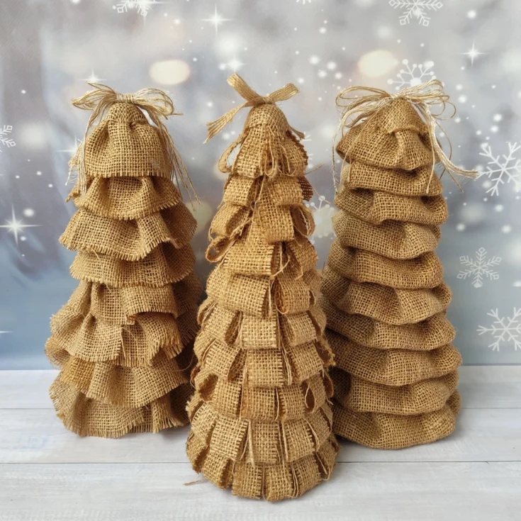 Image for Christmas Rustic Burlap Trees