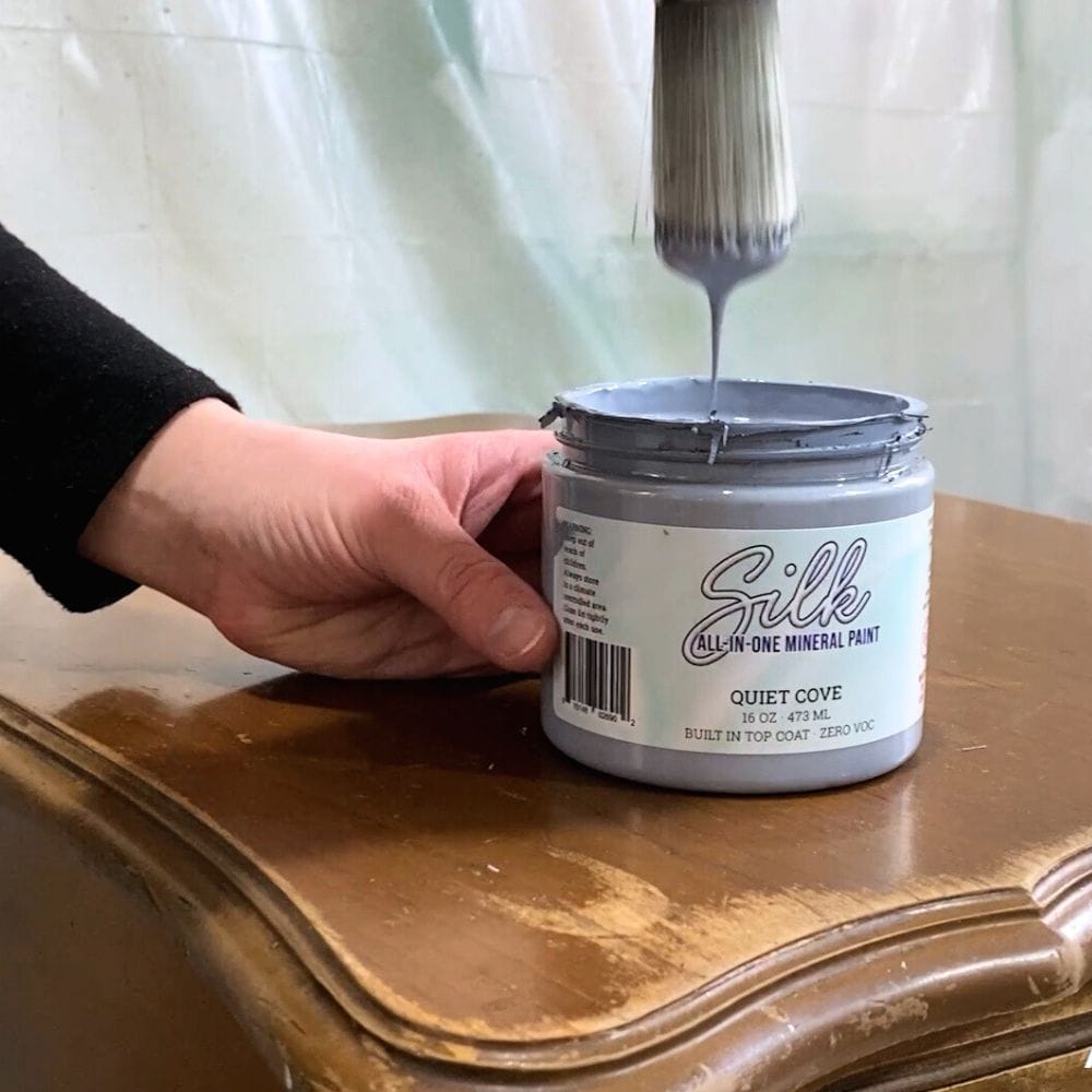 photo of  Dixie Belle Silk All-In-One Mineral Paint with brush