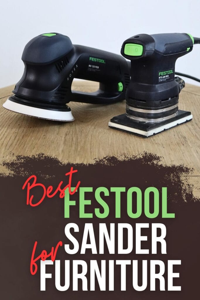 photo of Festool RTS 400 and Rotex 125 sanders with text overlay
