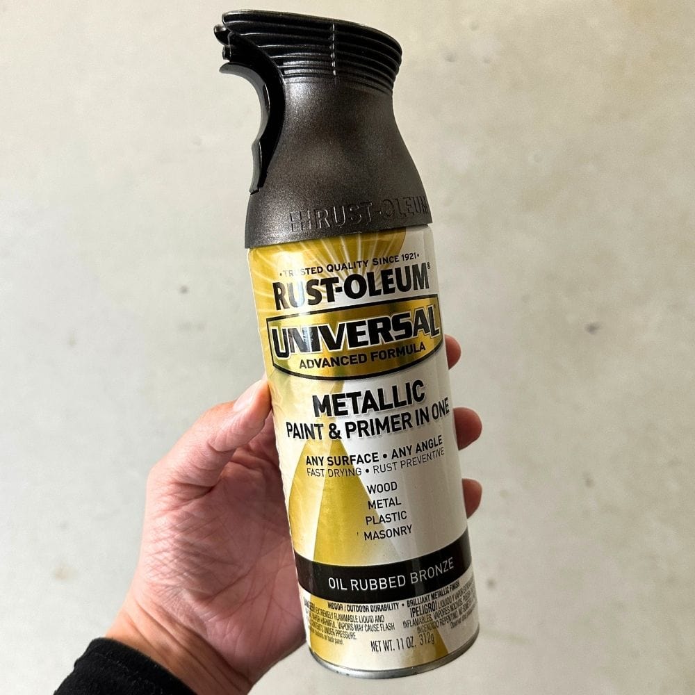 photo of Rustoleum Universal Metallic Spray Paint in a can