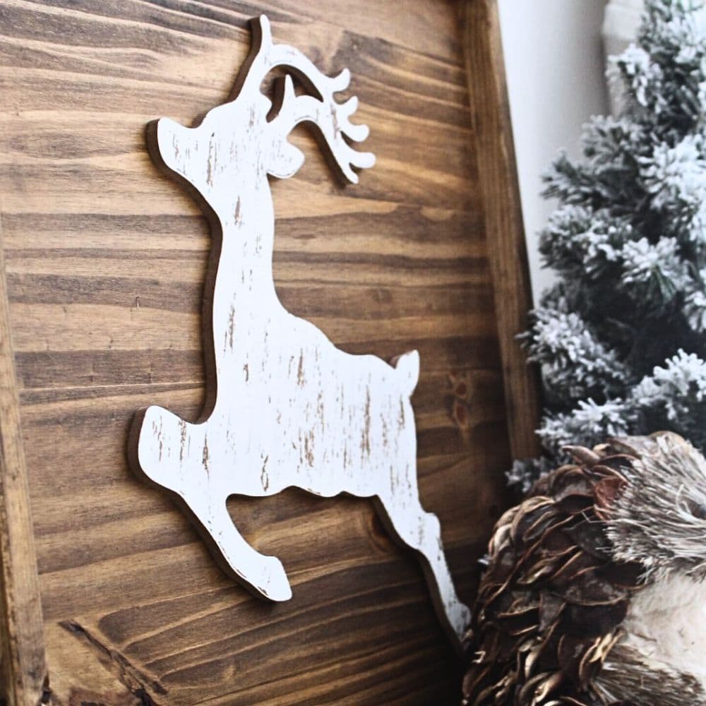 photo of a Christmas reindeer sign 