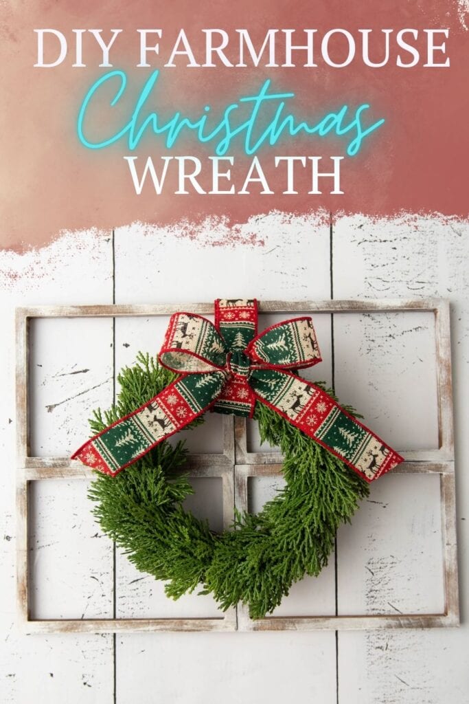 photo of Christmas wreath with text overlay
