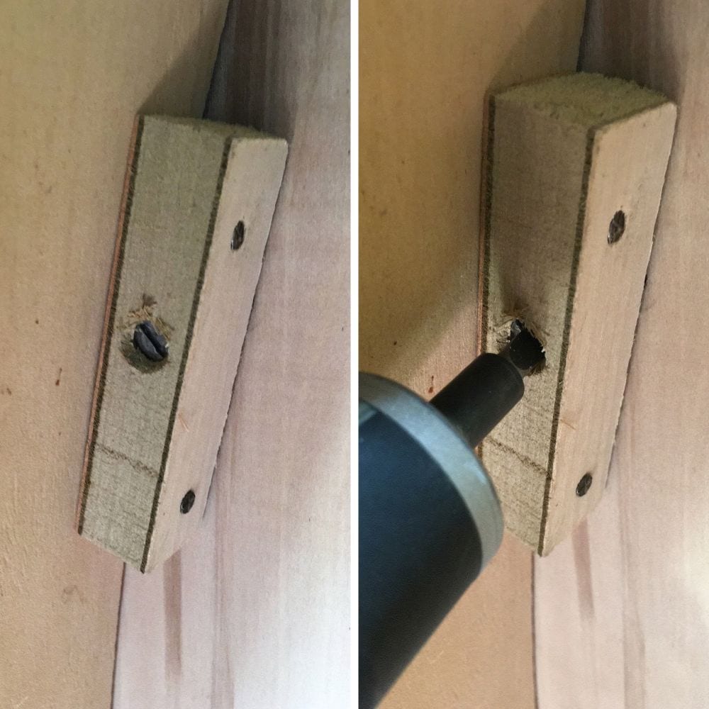 removing small pieces of wood that are screwed into both the base and skirting
