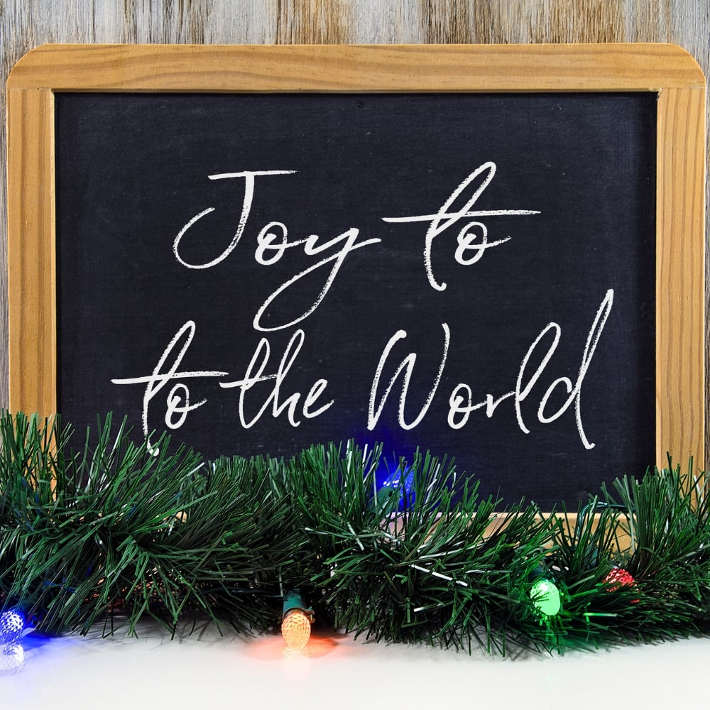 Christmas Decor Sign with text Joy to the World