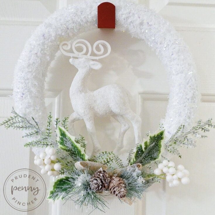 Image for DIY Woodland Dollar Tree Christmas Wreath