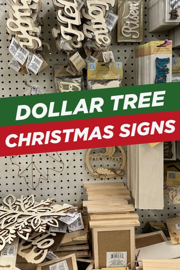 Photo of Dollar Tree Christmas Signs with text overlay
