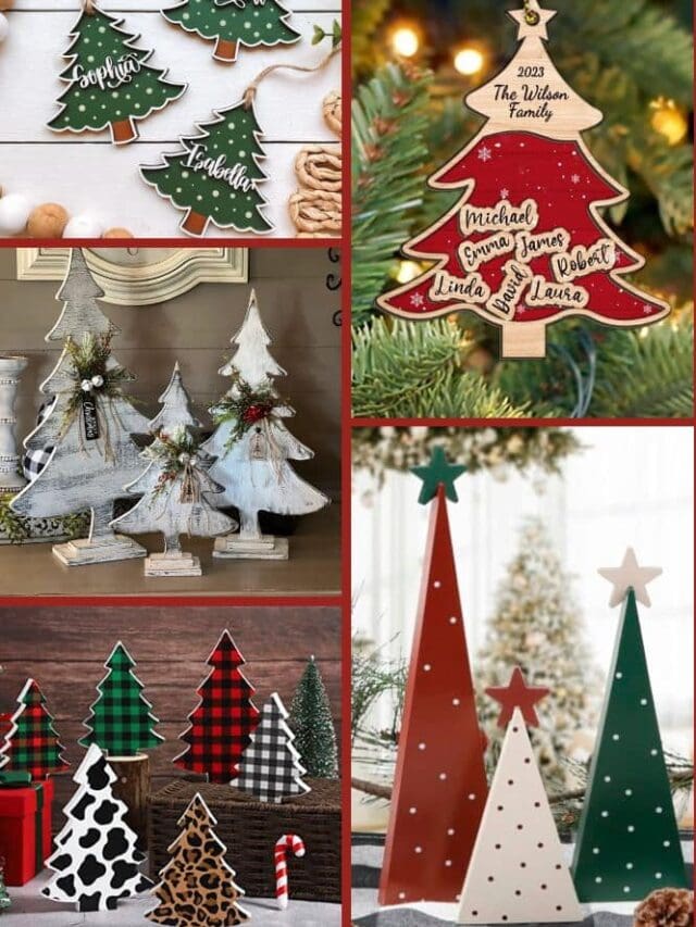 Small Wooden Christmas Trees Story