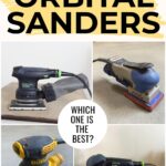 Collage of four different orbital sanders with the text Best Orbital Sanders and Which one is the best?.