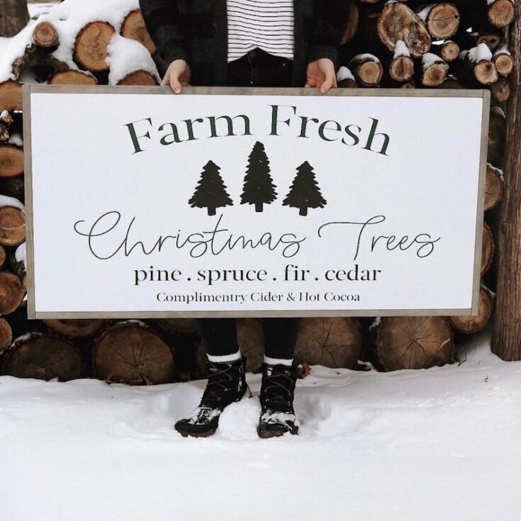 Large Christmas Tree Farm Sign