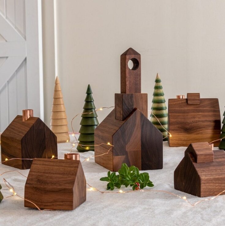 Image for Little Wooden Houses Candle Holder