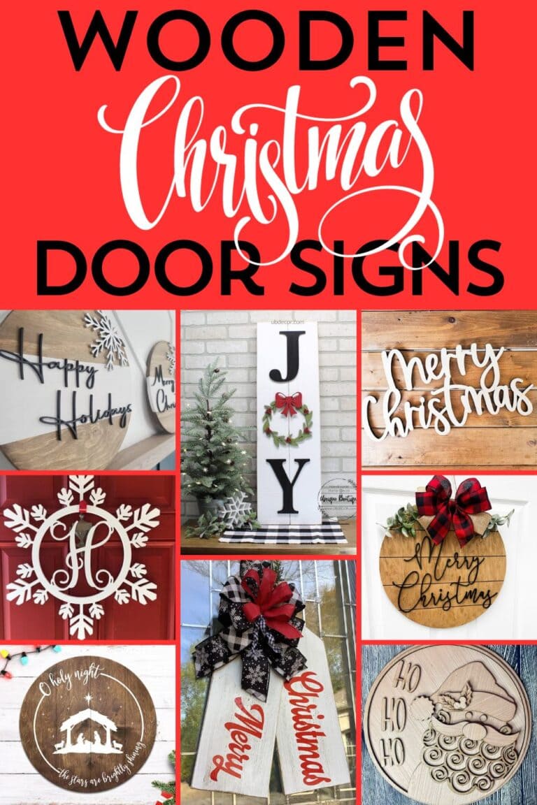 Wooden Christmas Door Signs