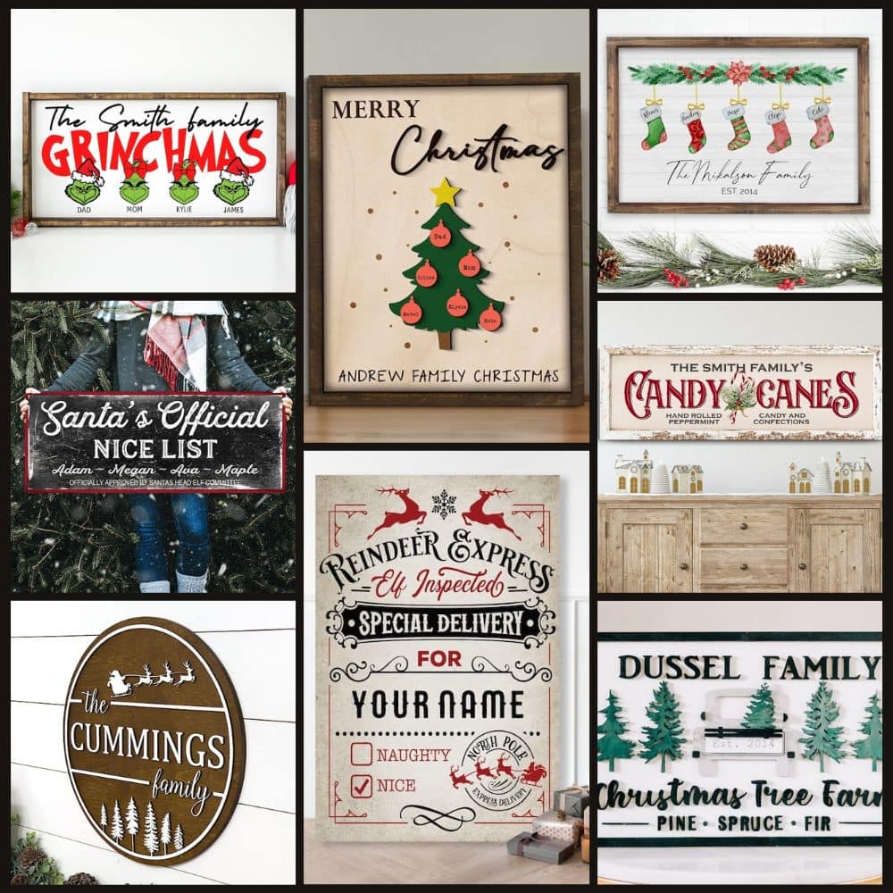 Personalized Christmas Signs