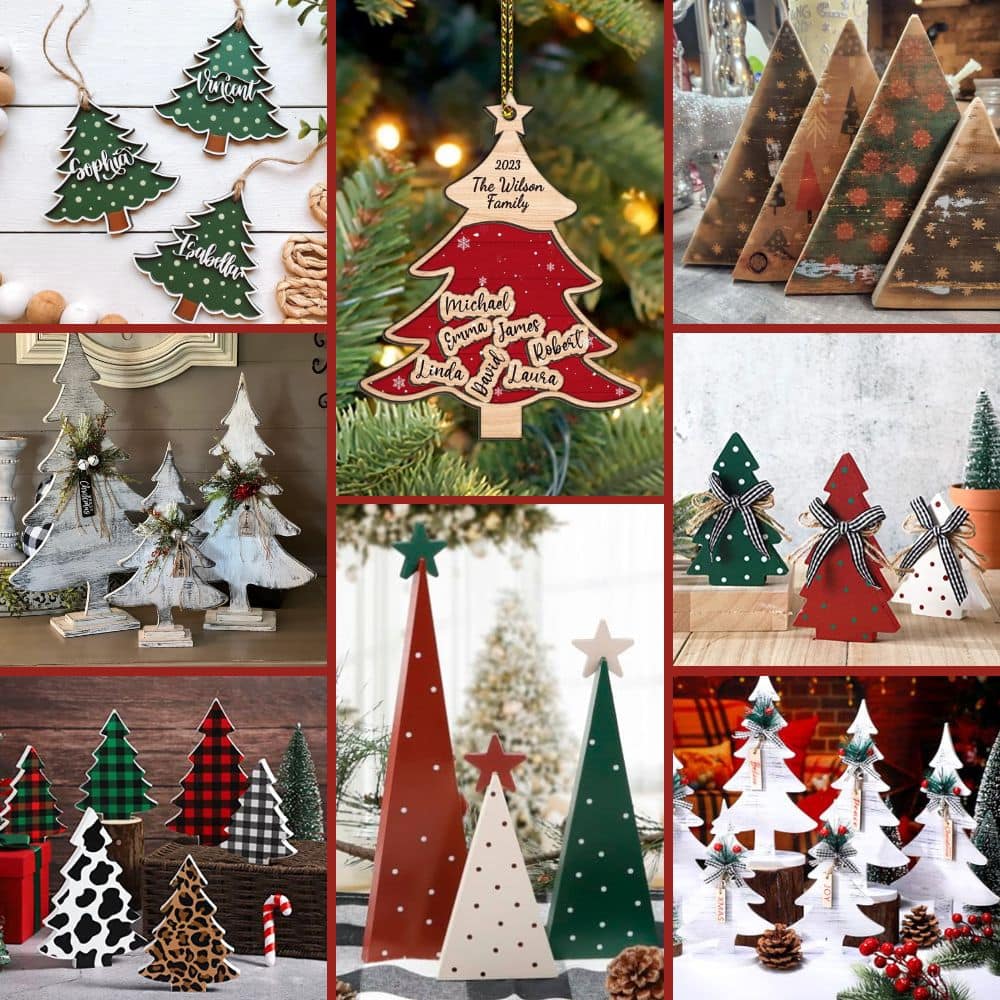 Small Wooden Christmas Trees