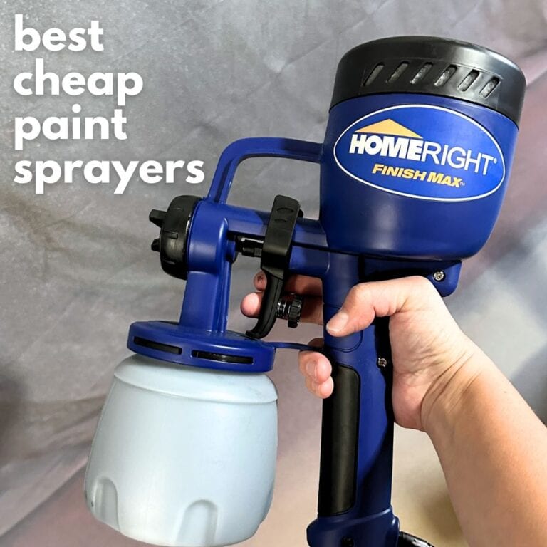 photo of a cheap paint sprayer with text overlay