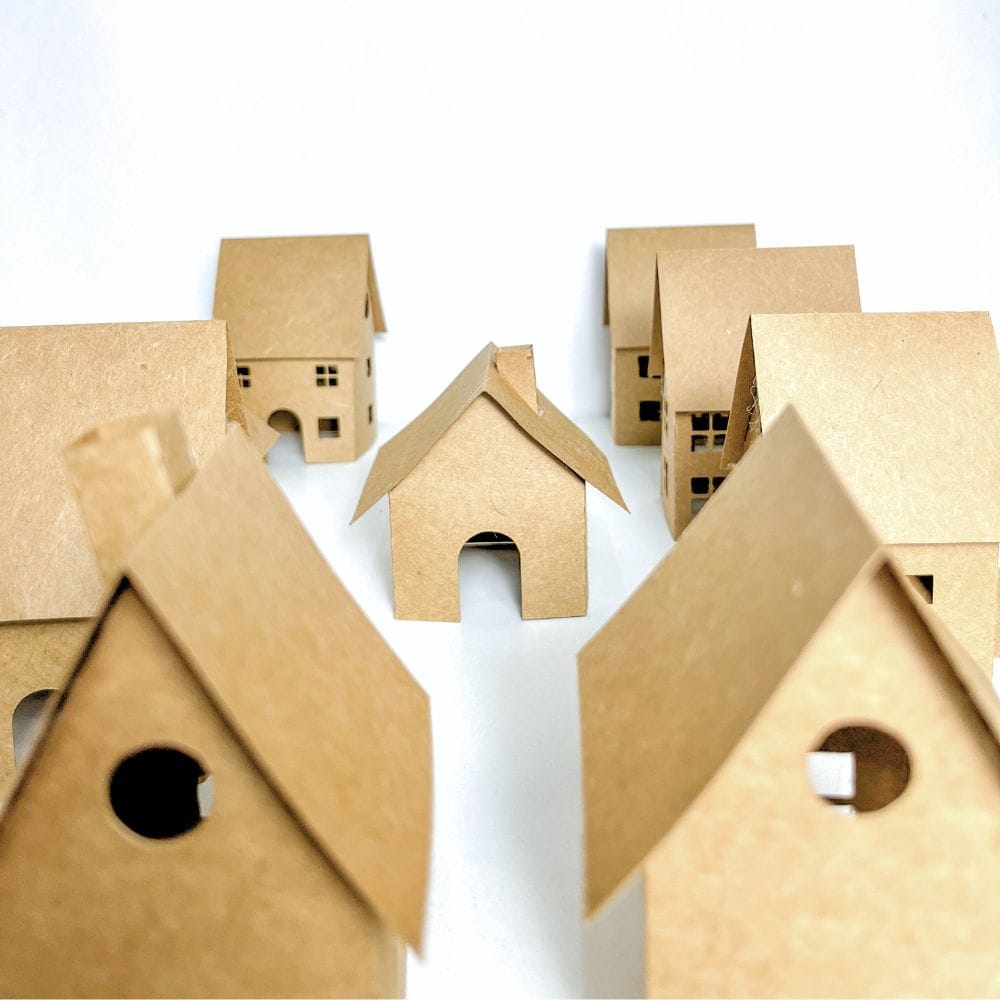 Assembled cutout houses