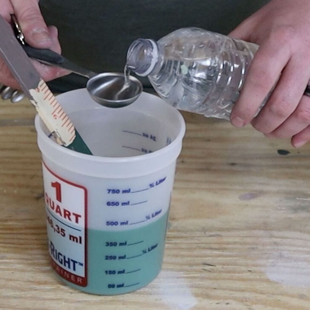 photo of thinning paint with water