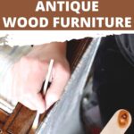 staining over a newly repaired antique wood furniture with a repair kit