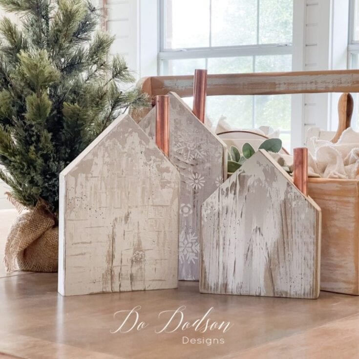 scrap wood block houses