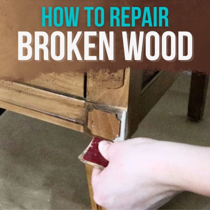 Photo of repairing broken wood on furniture