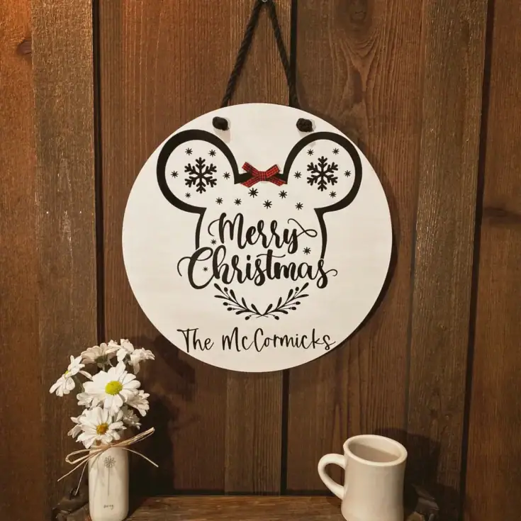 Image for Merry Christmas Disney Inspired Sign