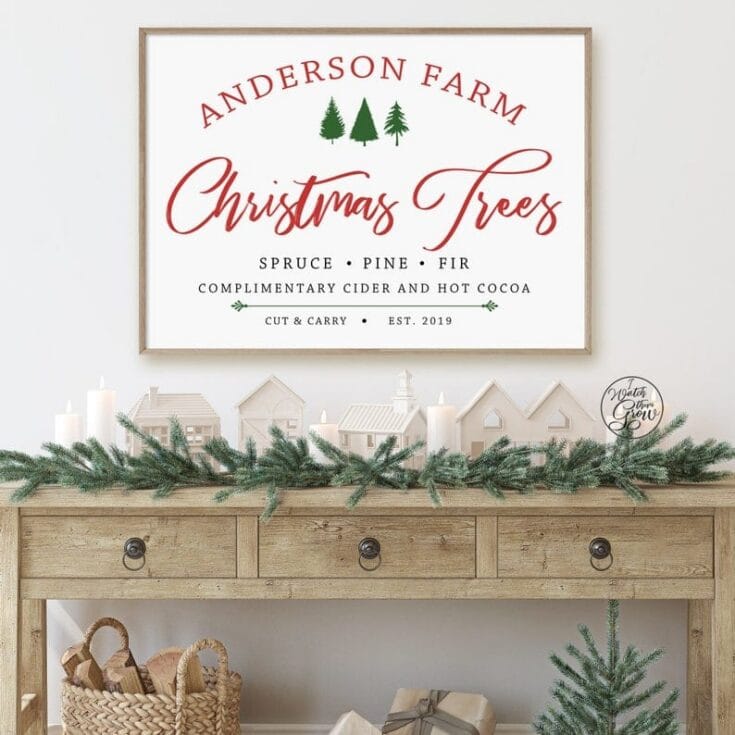 Personalized Printable Christmas Tree Farm Sign
