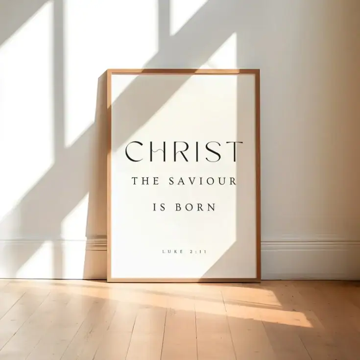 Image for Luke 2:11, Christ the Saviour is Born, Christmas Printable