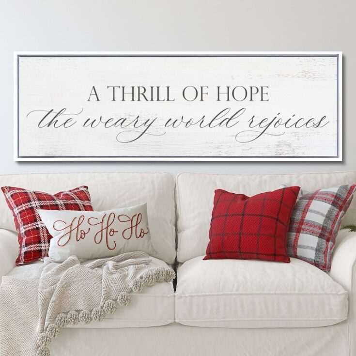 A Thrill Of Hope The Weary World Rejoices Sign