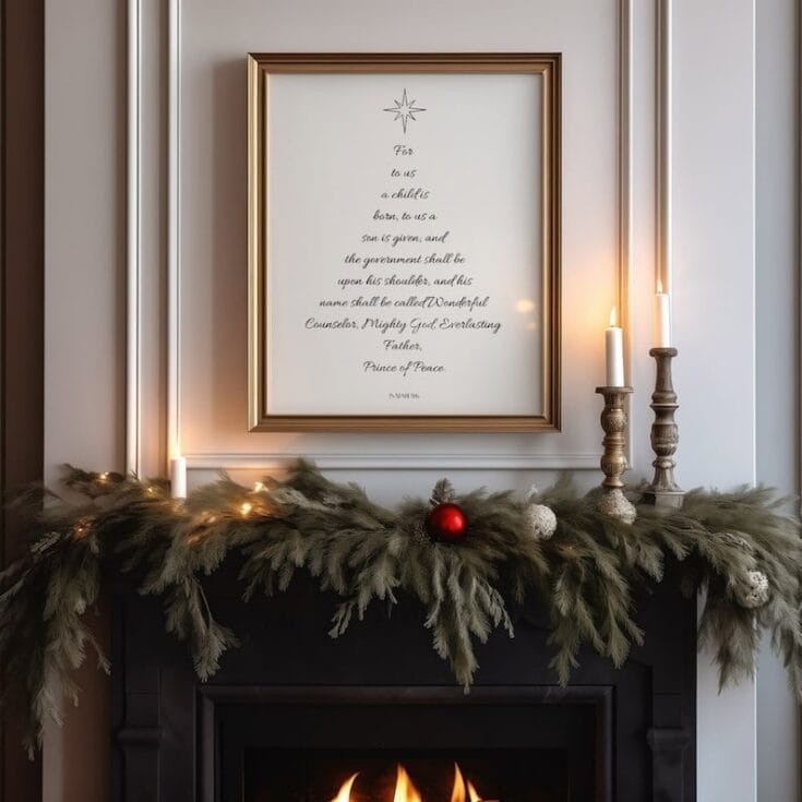 Image for Isaiah 9:6 Christian Christmas Wall Art