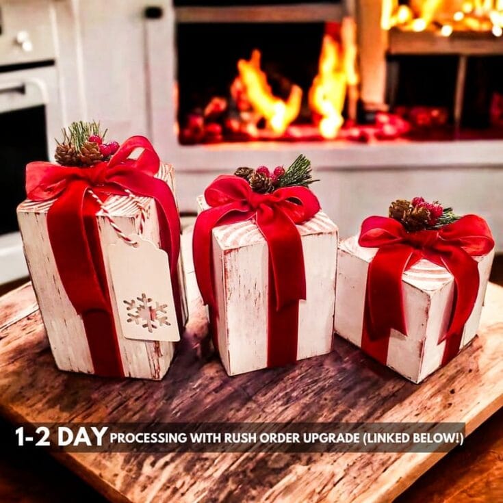 Image for Wooden Present Decor